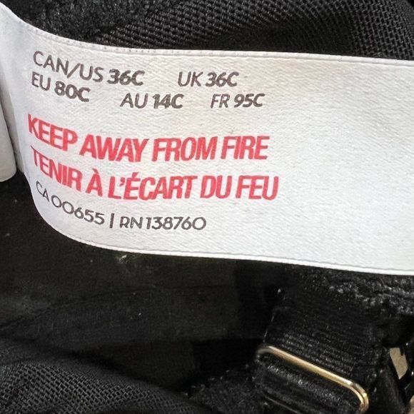 🌿4/$35🌿 THYME MATERNITY Black Nursing‎ Bra (36C) - Picture 7 of 8